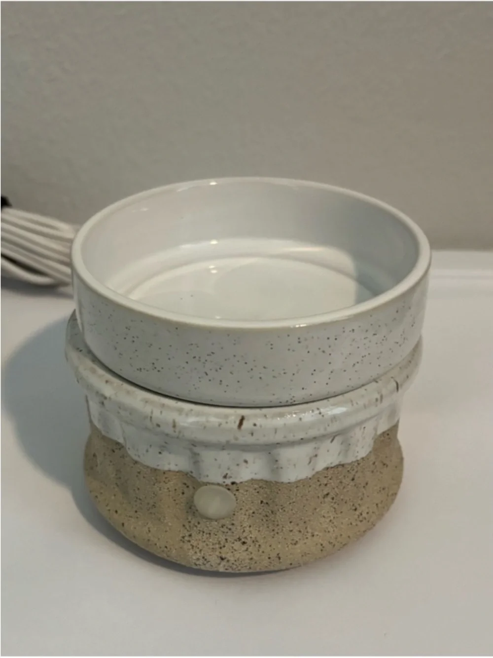 Set of 2 - Textured Ceramic Plug-In Warmer | Electric Fragrance Warmer